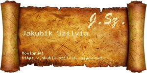 Jakubik Szilvia névjegykártya